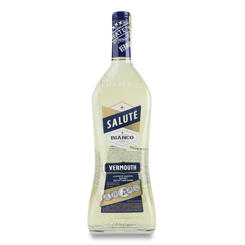 Вермут Бьянко білий десертний 16% 0,5л Салюте