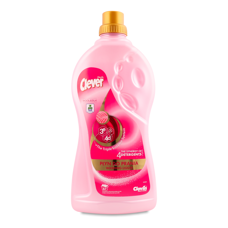 Засіб д/прання Вул енд Сілк рідкий 2л Клевер