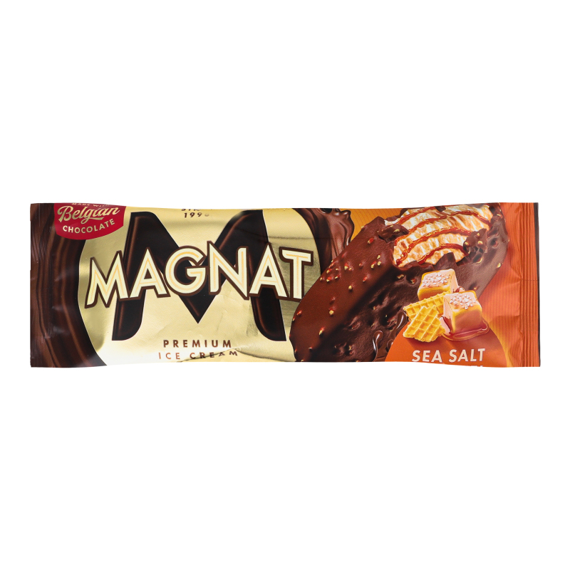 Морозиво 8% вершкове в молочному шоколаді з вафельною крихтою Sea Salt Caramel Magnat м/у
