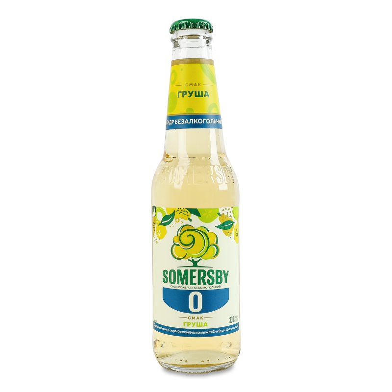 Сидр безалкогольний смак Груша 0,33л скло Somersby