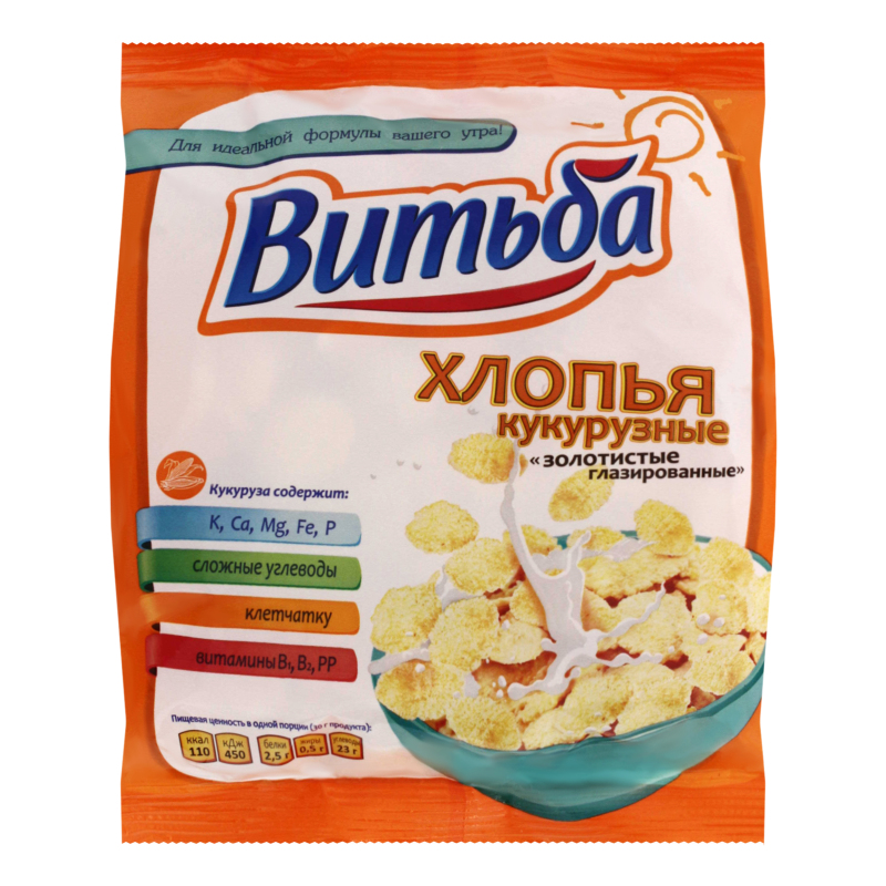 Хлопья кукурузные золотистые глазир. пак ц/п 75г (4810128007883)