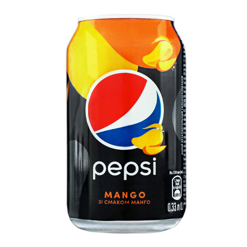 Напій безалкогольний сильногазований безкалорійний Mango Pepsi з/б