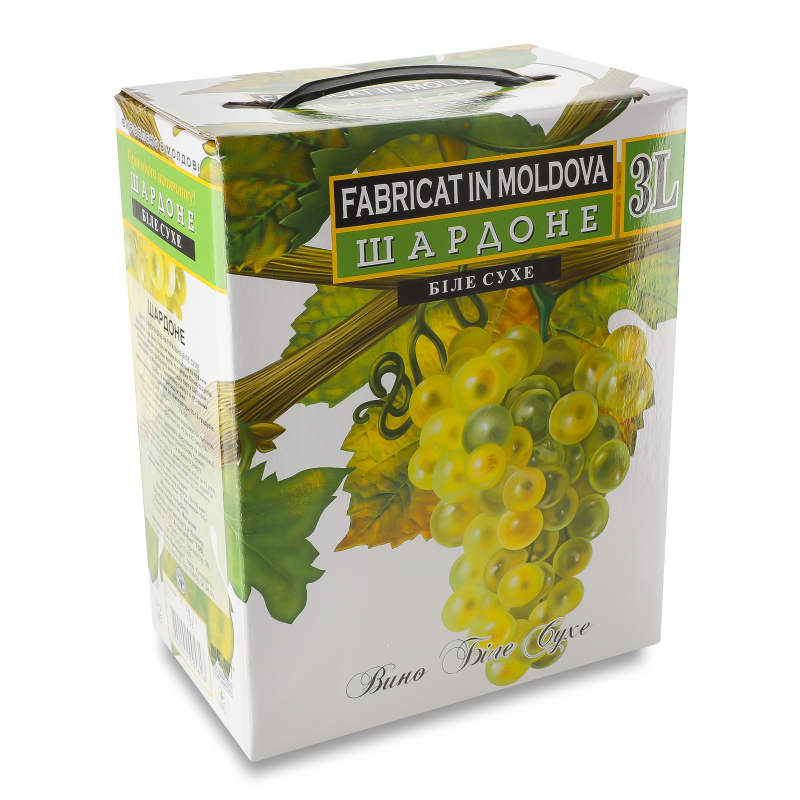 Вино Шардоне бiле сухе 11-13% 3л Аліанца-Вин