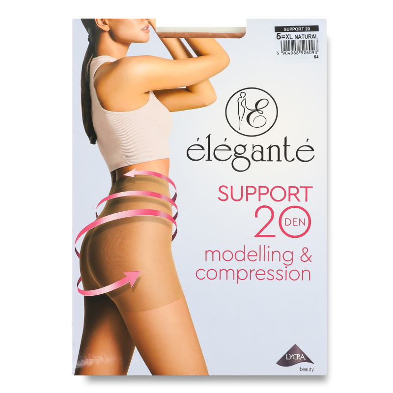 Колготи жіночі Support натурал 20ден р.5 Elegante