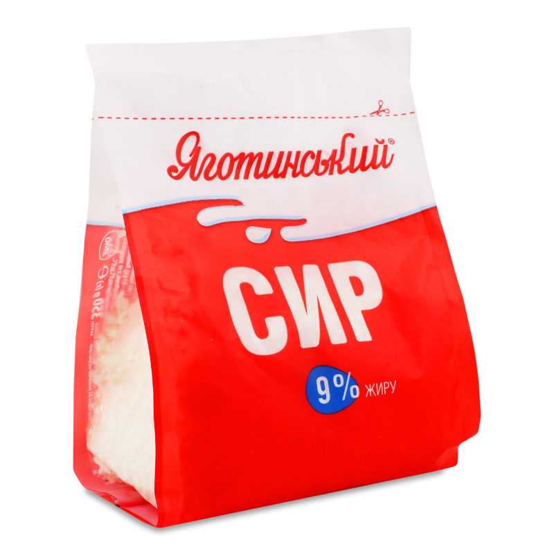 Сир кисломолочний Домашній 9% 350г п/е Яготинський