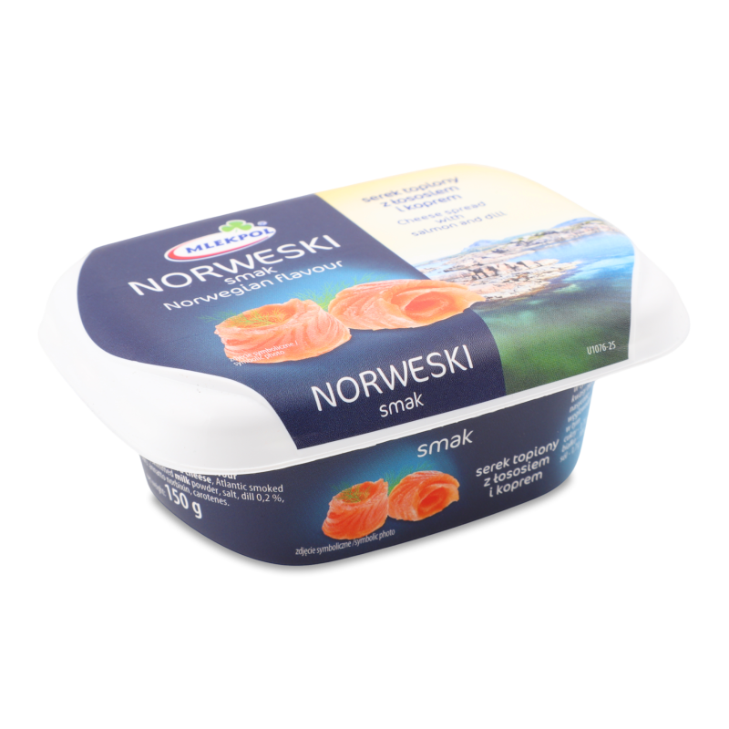 Сир плавлений з лососем та кропом 57%150г Mlekpol