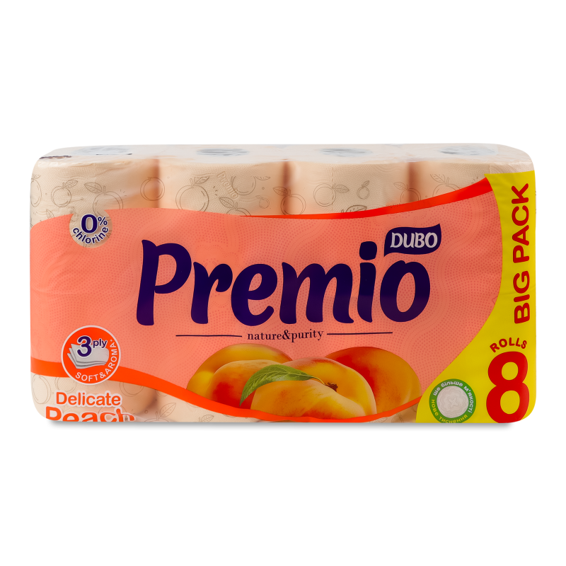 Папір туалетний Делікат піч 3шари 8шт Диво Преміо