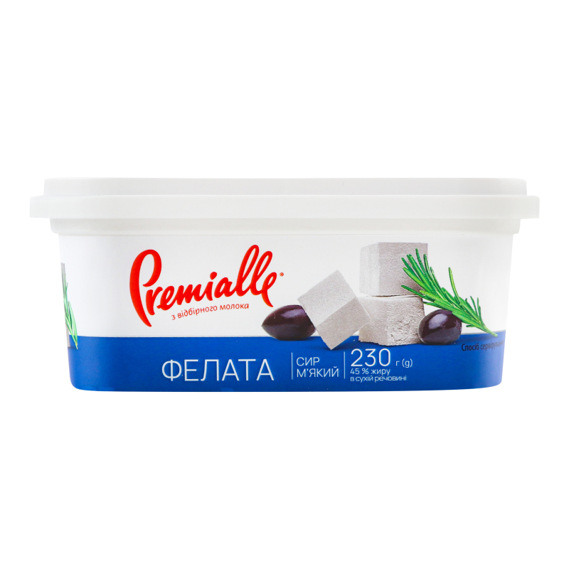 Сир 45% м'який Фелата Premialle п/у