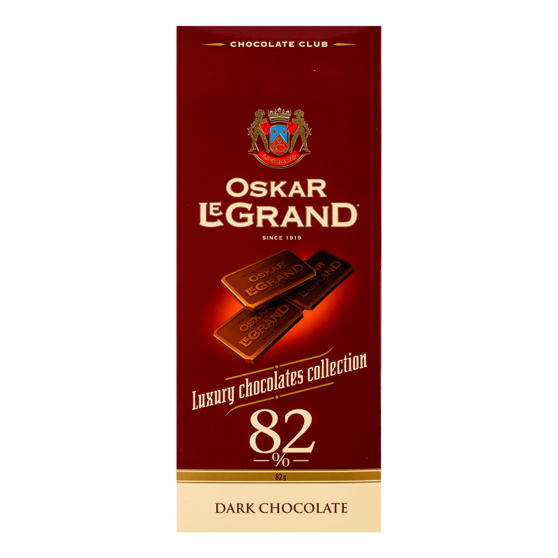 Шоколад 82% чорний Oskar Le Grand к/у
