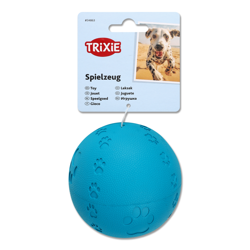 Іграшка д/собак М”яч литий з лапкою та пищавкою 9,5см Тріксі