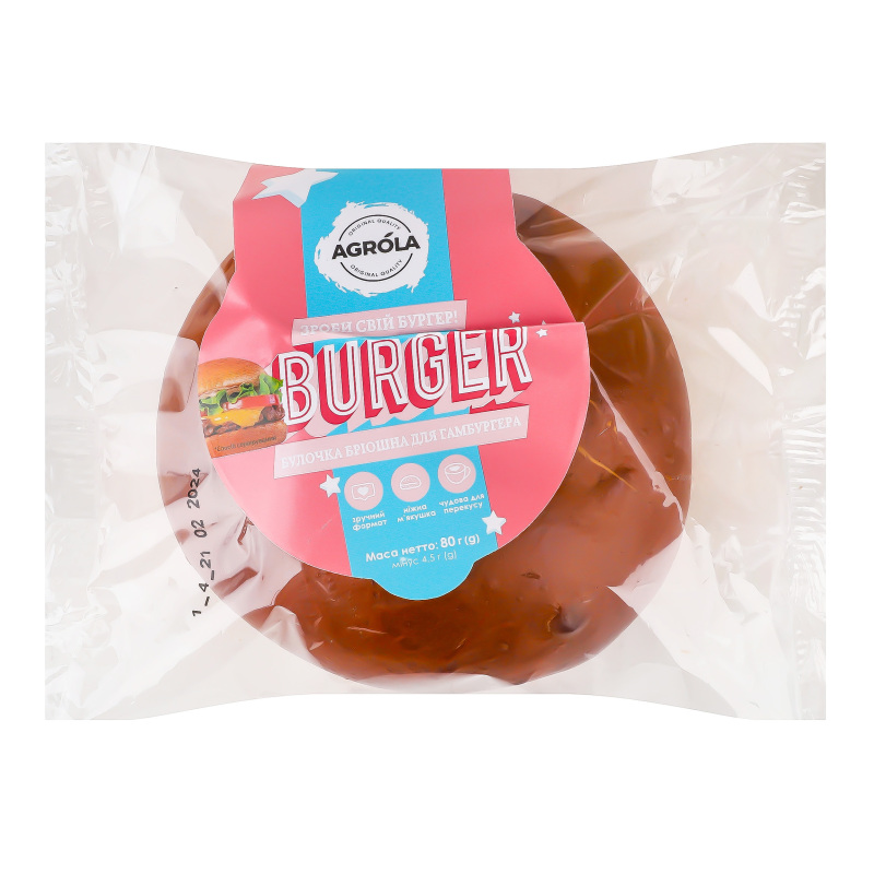 Булочка бриошная для гамбургера Agrola м/у 80г Agrola(4820251364760 ...