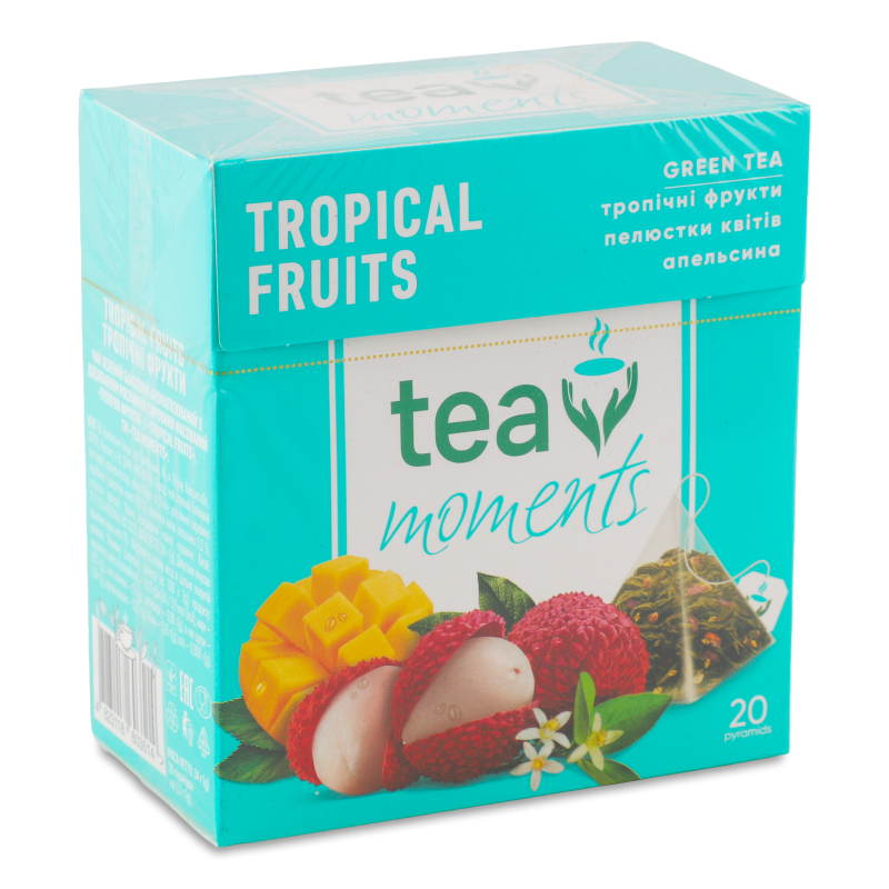 Чай Tropical Fruits зелений байховий 20*1,7г в пірамідках Tea Moments