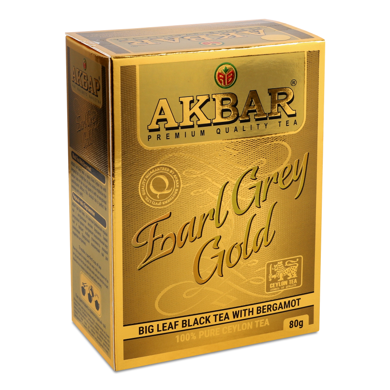 Чай Earl Grey Gold чорний з бергамотом 80г Akbar