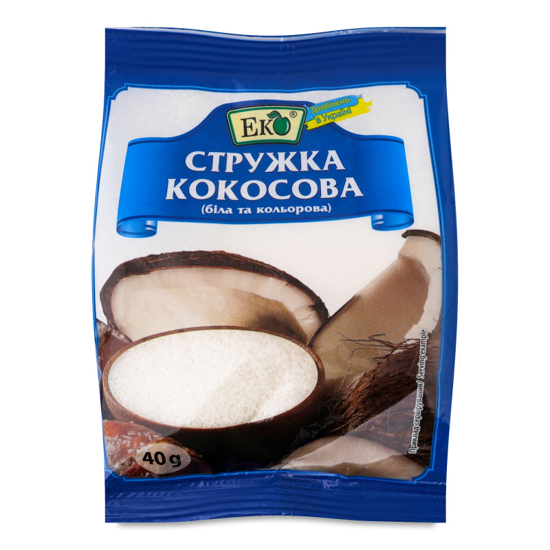 Стружка кокосова 40г Еко