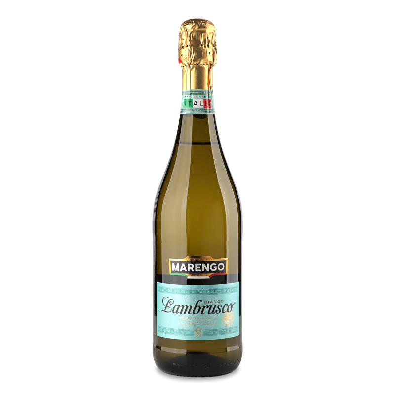 Вино газоване Lambrusco dell’Emilia біле н/солодке 8% 0,75л Marengo