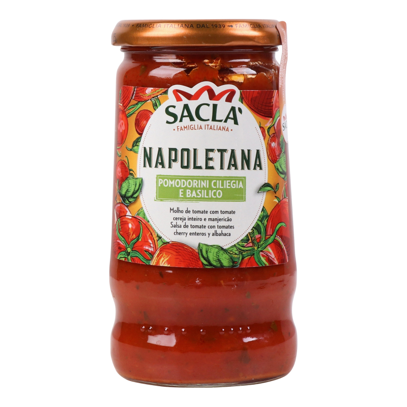 Соус томатний до пасти з томатами черрі та базиліком Napoletana Sacla с/б