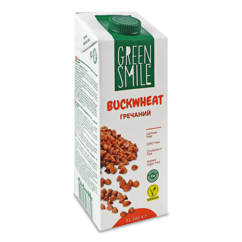 Напій гречаний ультрапастеризований 2,5% 1л т/брік Green Smile
