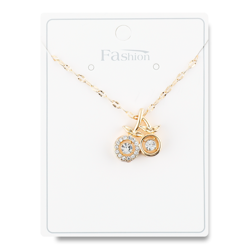 Ланцюжок жовтий метал з підвіскою 40см FHF1539