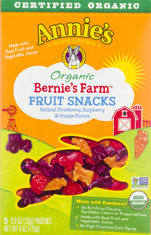 Annie's Homegrown Organic Bernie's Farm Fruit Snacks Strawberry