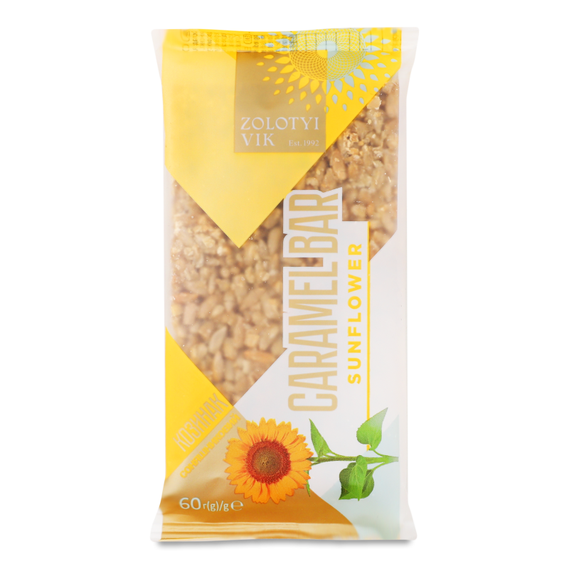 Козинак Карамель бар соняшниковий 60г Zolotoi Vek