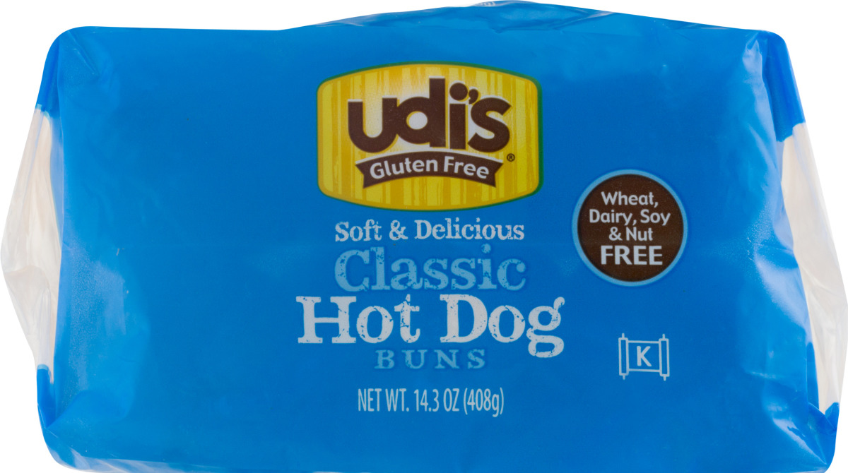 Udi's Gluten Free Soft & Delicious Classic Hot Dog Buns Udi's