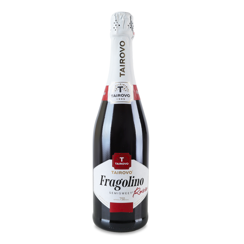Напій винний Fragolino Rosso червоний н/солодкий газований 6-6,9% 0,75л Tairovo
