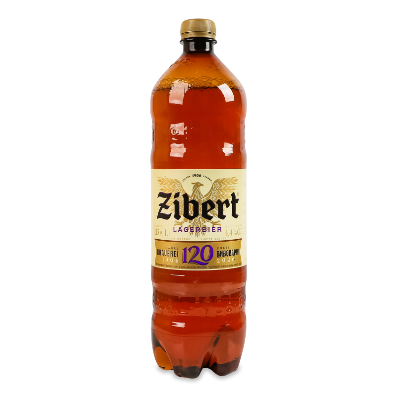 Пиво світле 4,4% 1,15л пет Zibert
