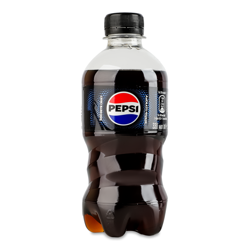 Напій безалкогольний Блек сильногазований 0,33л пет Pepsi