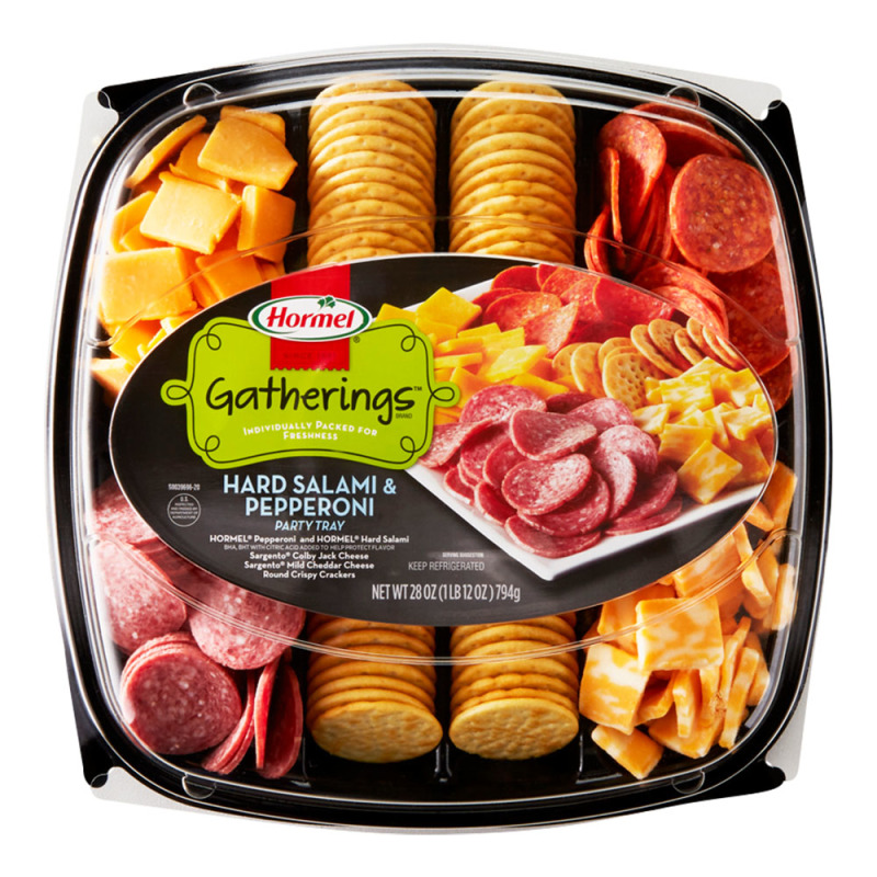Hormel Gatherings Dry Sausage and Cheese Party Tray; 28 oz.; Meat