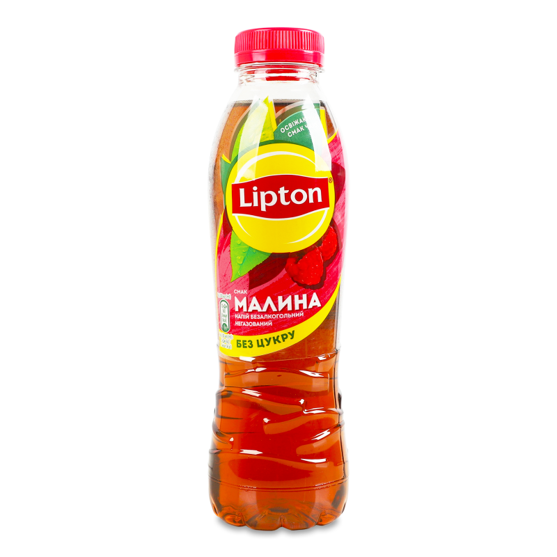 Чай холодний чорний з смаком малини 500мл пет Lipton
