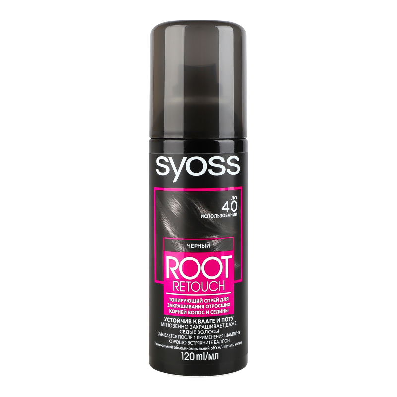 Спрей тонирующий для волос Root Retouch Черный Syoss 120мл Syoss ...