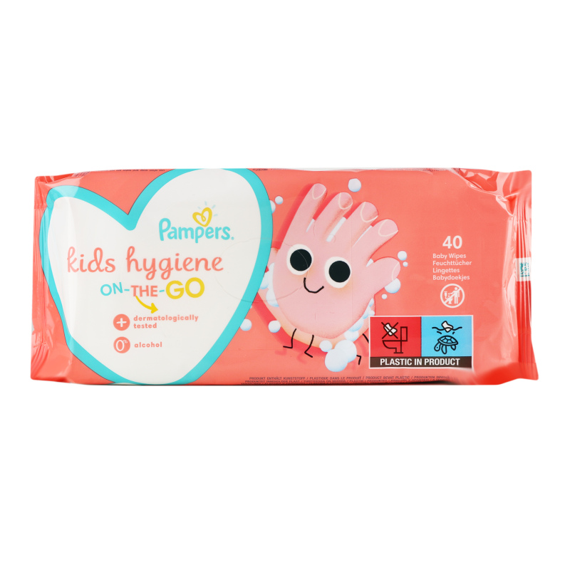 Салфетки влажные для детей On-The-Go Pampers 40шт Pampers(8006540222072 ...