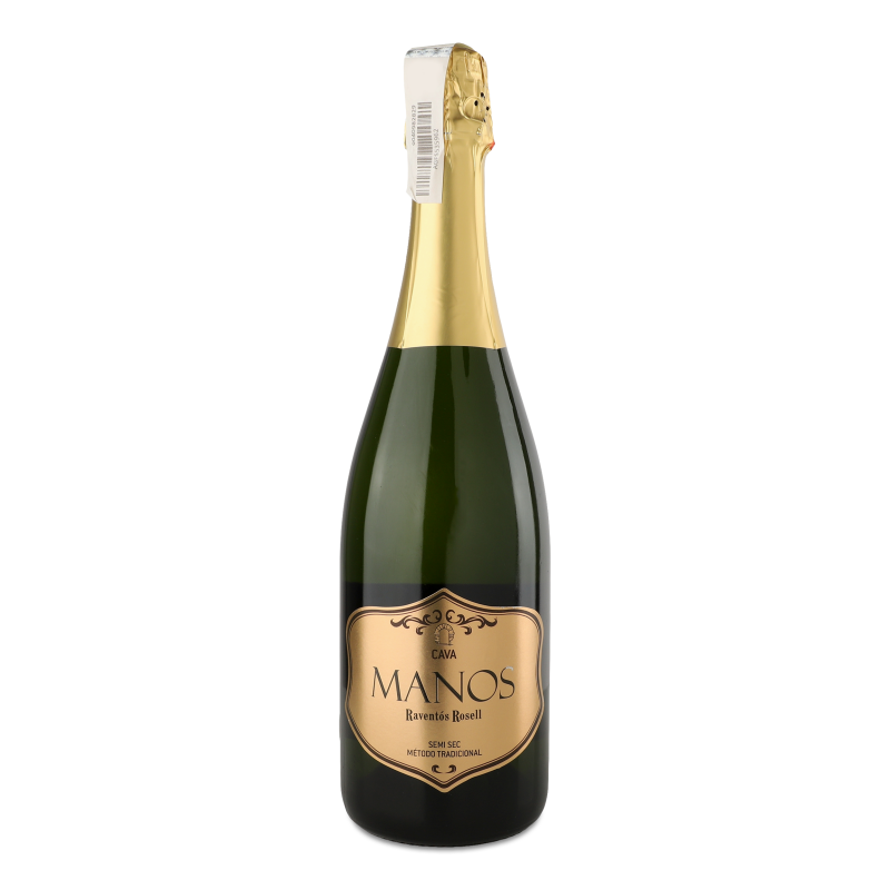 Вино ігристе Cava біле екстрасухе 11,5% 0,75л Manos