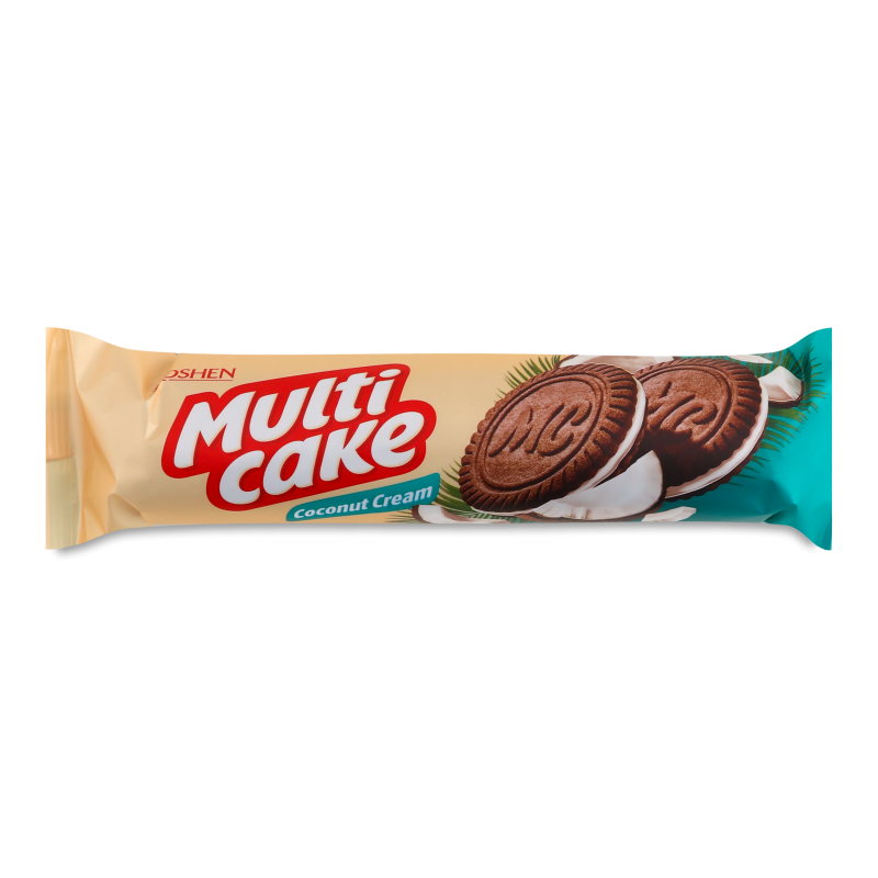 Печиво Multicake з начинкою Кокос-крем 180г Roshen