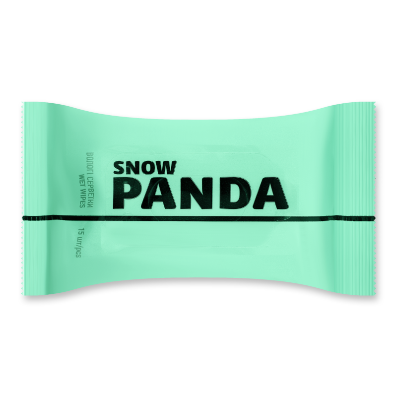 Серветки вологі д/рук Лайм 15шт Сніжна панда