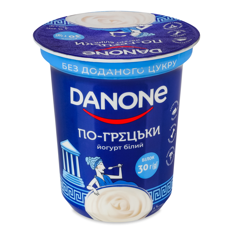Йогурт По-грецьки 4% 350г стакан Danone