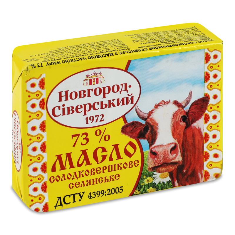 Масло Селянське солодковершкове 73% 180г Новгород-Сіверський СЗ