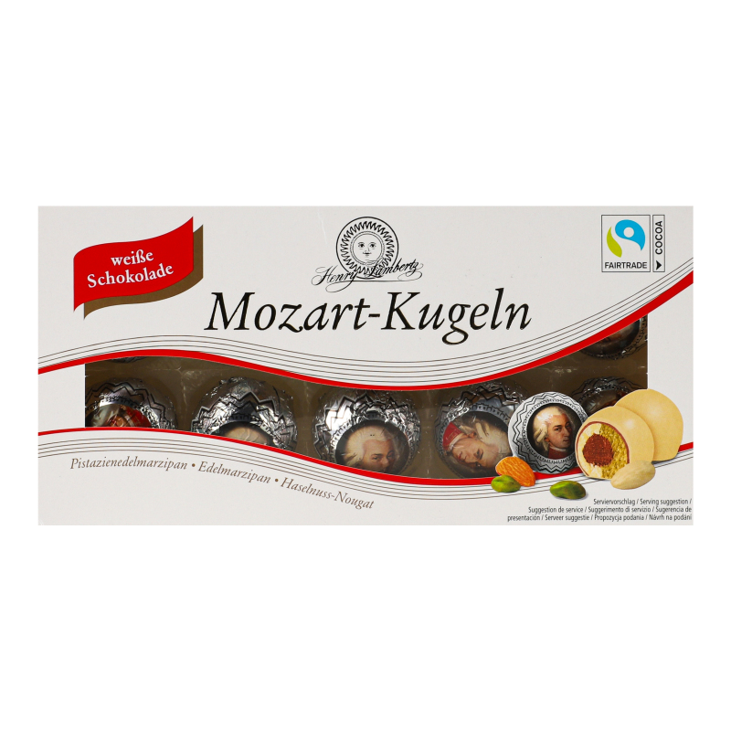 Конфеты в белом и молочном шоколаде Mozart-Kugeln Henry Lambertz к