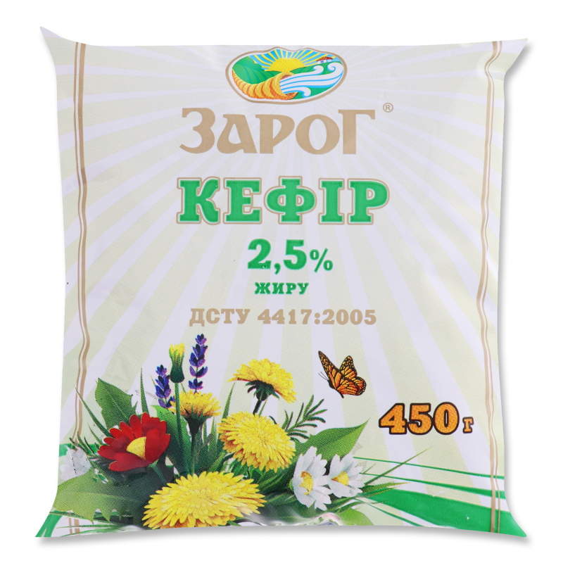 Кефір 2,5% 450г п/е ЗароГ