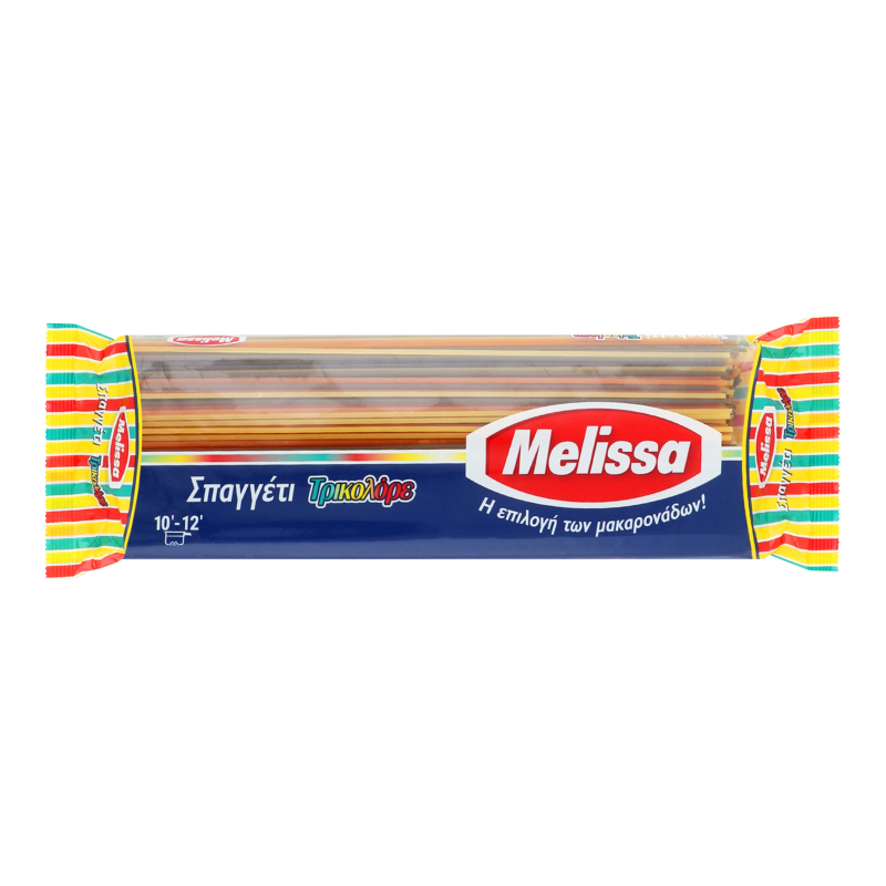 Вироби макаронні трикольорові Spaghetti Melissa м/у