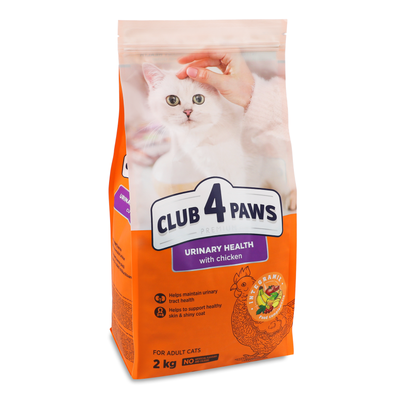Корм д/котів Преміум Підтримка здоров”я сечовидільної системи сухий 2кг Клуб 4 лапи
