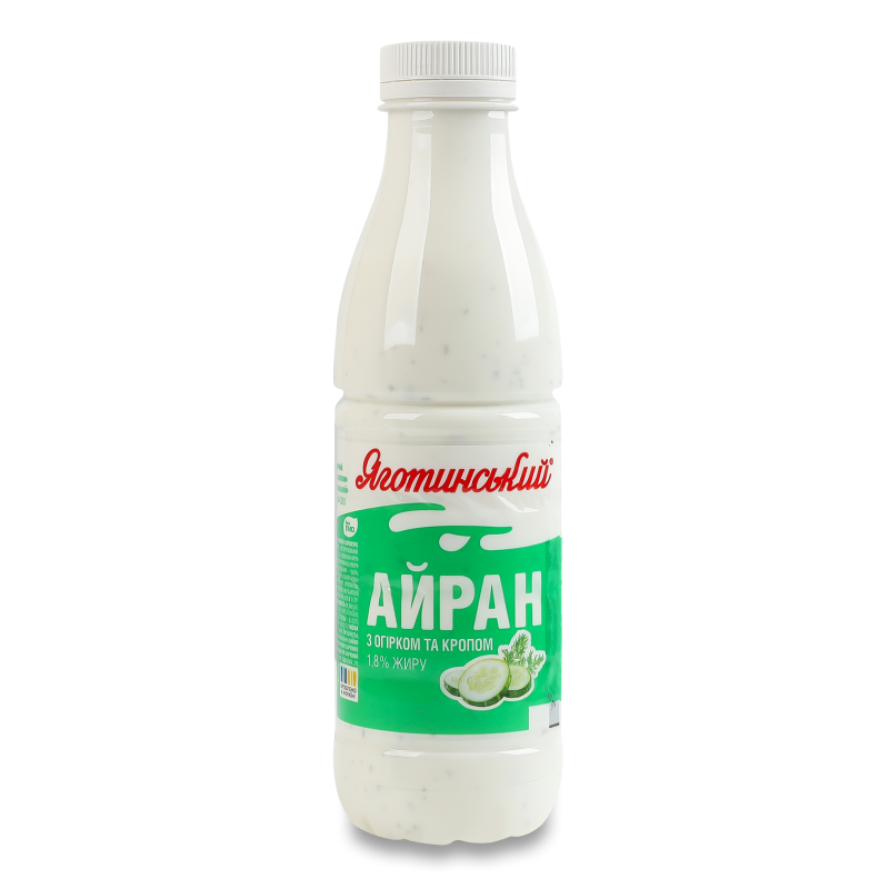 Напій кисломолочний Айран з огірком та кропом 1,8% 450г пет Яготинський