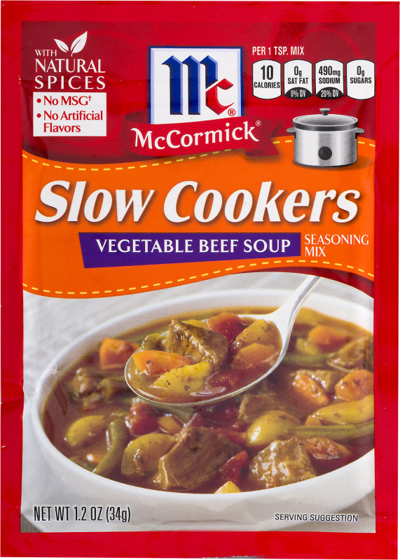 McCormick Slow Cookers Vegetable Beef Soup Seasoning Mix McCormick
