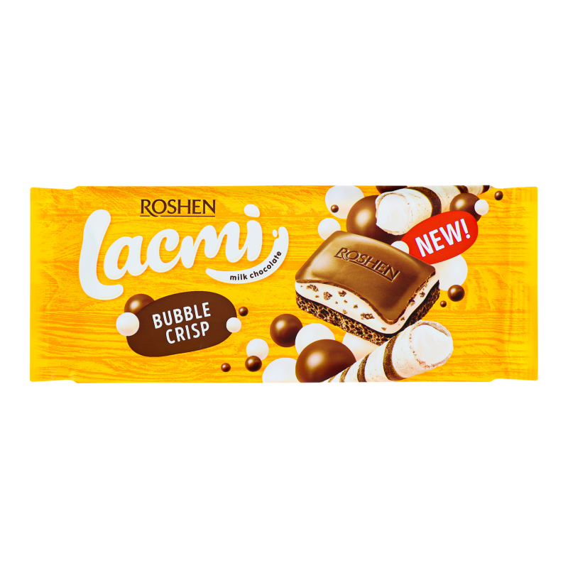 Шоколад молочный пористый Buble Crisp Lacmi Roshen м/у 85г Roshen ...