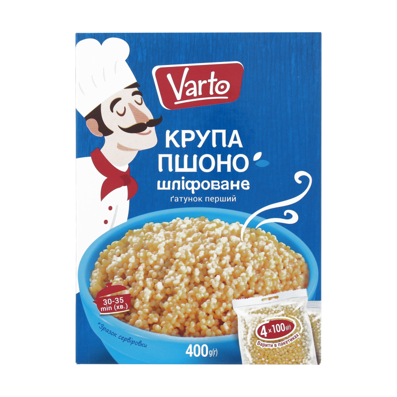 Крупа пшоно шліфоване Varto к/у 4х