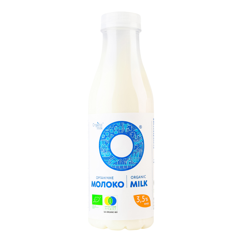 Молоко 3.5% пастеризоване органічне Organic Milk п/пл