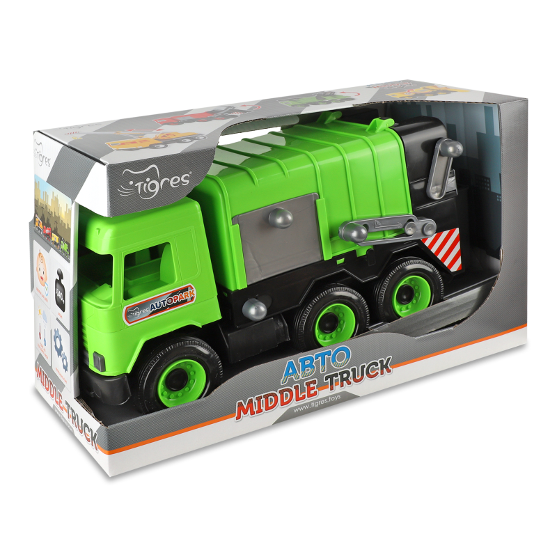 Іграшка Middle truck Сміттєвоз світло-зелений Tigres
