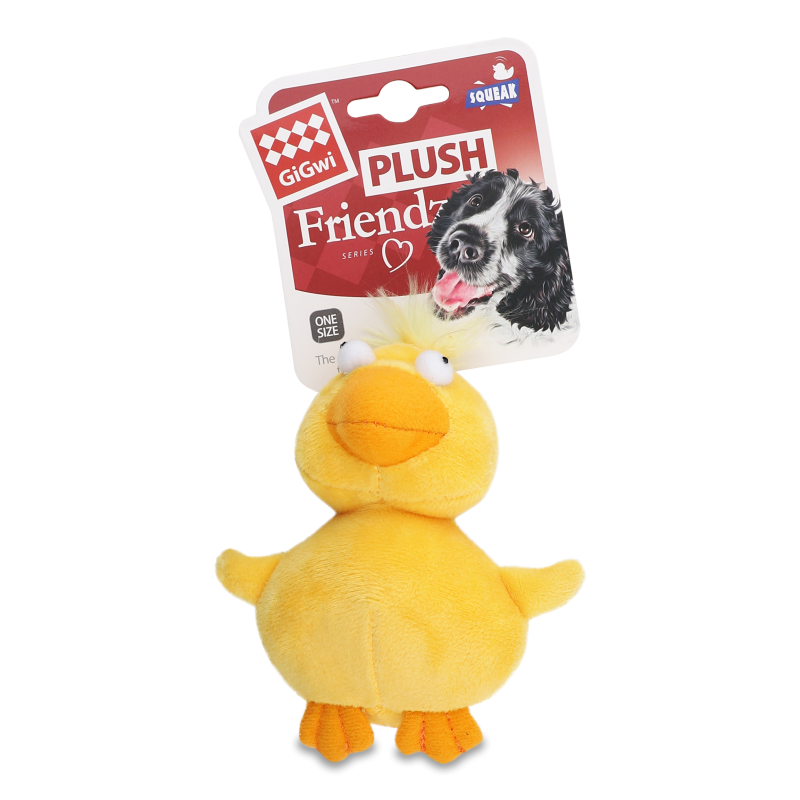 Іграшка д/собак Качка плюш з пищалкою 11см ГіГві