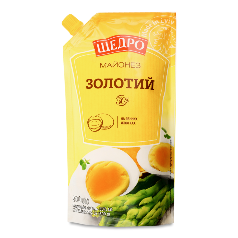 Майонез Золотий 50% 500г д/п Щедро