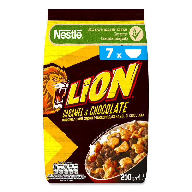 Сніданок сухий Карамель та шоколад 210г м/у Лайон